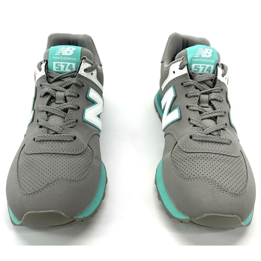 New Balance 574 Womens 11 B Grey Teal Walking Casual Running Shoe WL574EUB - Picture 3 of 5